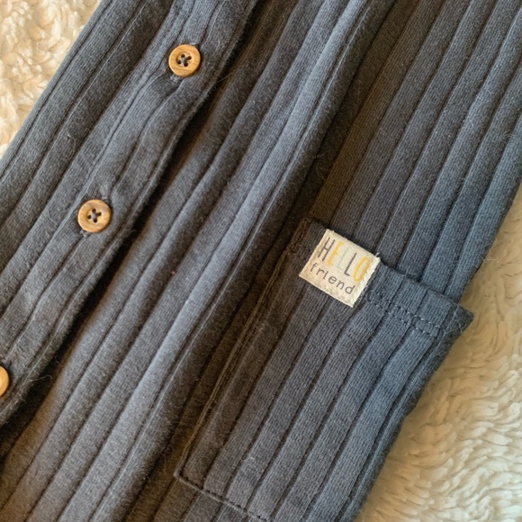 Gray Blue Ribbed romper summery versatile sleeveless - Picture 8 of 8